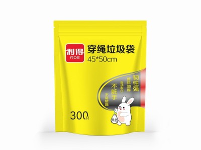 利得家用穿绳垃圾袋45*50cm*300只装（J4488）