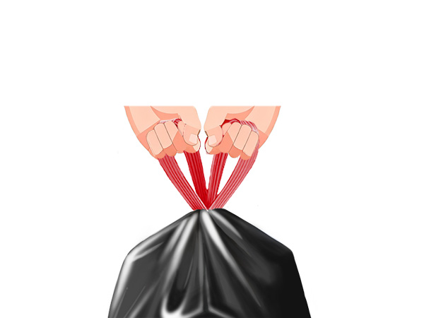 利得抽绳物业大号垃圾袋60*70cm*50只装（J5812）