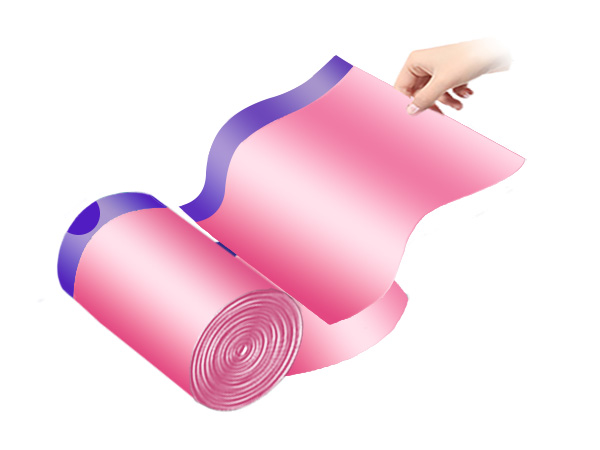 家用特厚免斯抽绳胭脂粉垃圾袋45*50cm*100只装