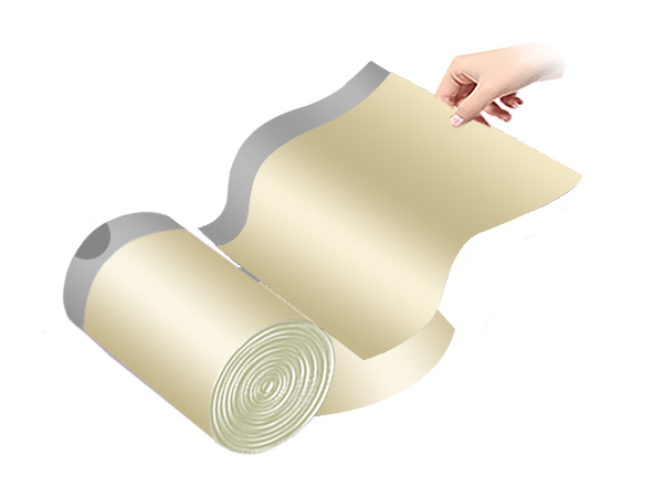 利得家用免撕抽绳奶油黄垃圾袋45*50cm*100只装（J4617）