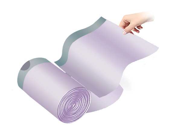 家用大号免撕抽绳糯米紫垃圾袋50*55cm*100只装 家用大号免撕抽绳糯米紫垃圾袋50*55cm*100只装